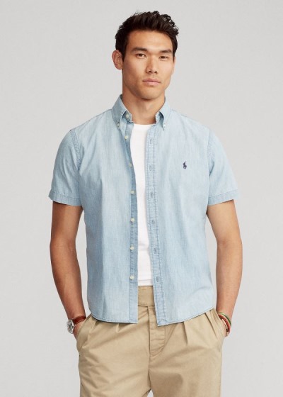 Men's Polo Ralph Lauren Classic Fit Chambray Shirts | 361980MGY